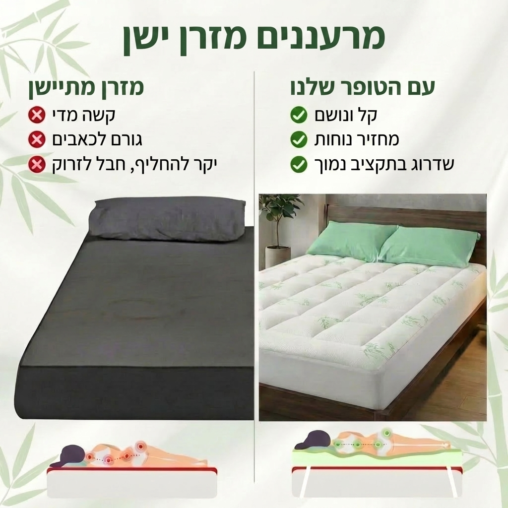 EverRest™ - כיסוי פרמיום מרופד מבמבוק אסייתי