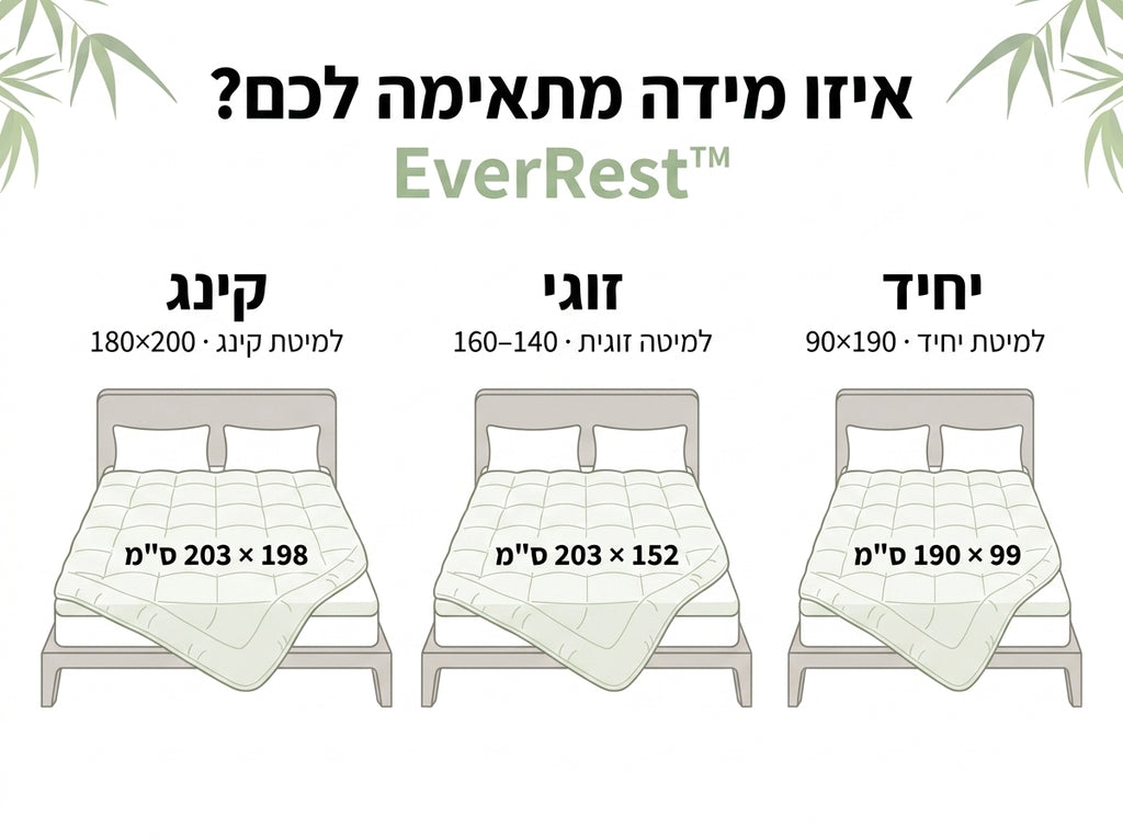 EverRest™ - כיסוי פרמיום מרופד מבמבוק אסייתי